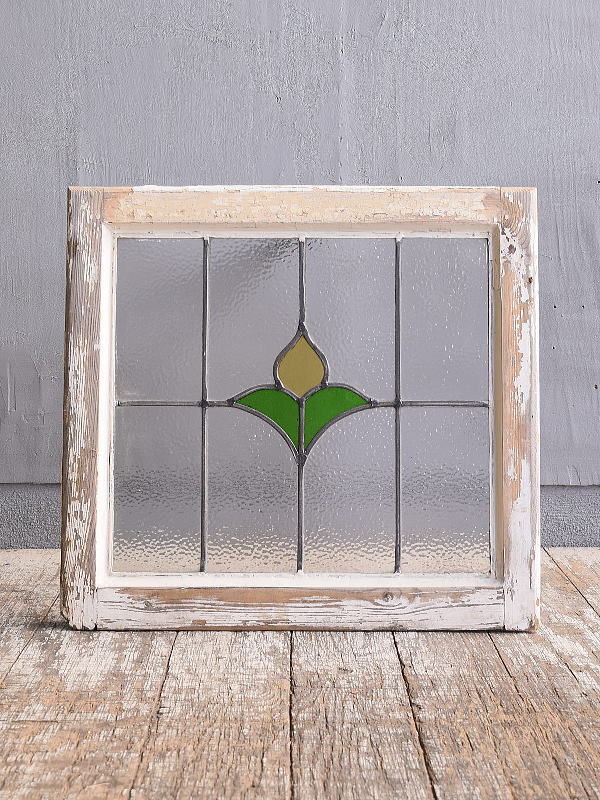 イギリス アンティーク ステンドグラス 幾何学 11619