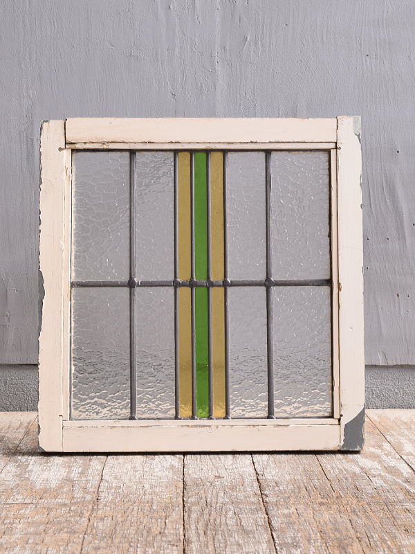 イギリス アンティーク ステンドグラス 幾何学 11621