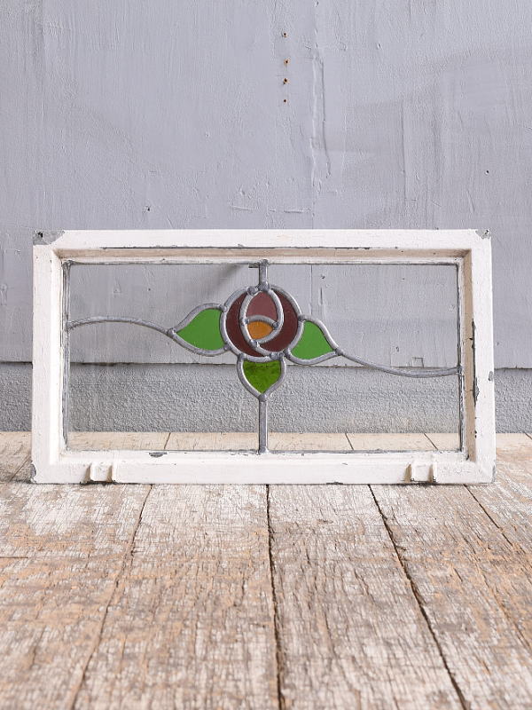 イギリス アンティーク ステンドグラス 幾何学 11622