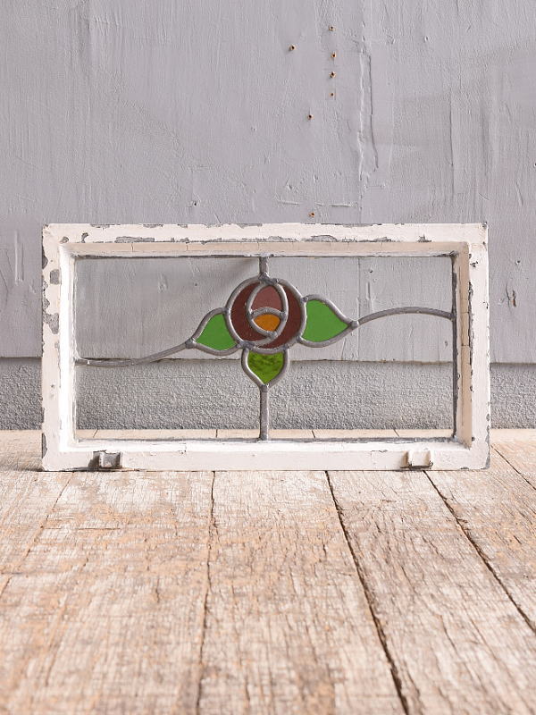 イギリス アンティーク ステンドグラス 幾何学 11628