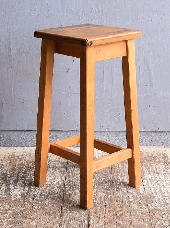 イギリス アンティーク家具 木製　ハイスツール　 椅子 11878