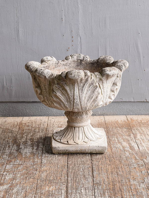 イギリス　アンティーク　セメント製　プランター　植木鉢　11889