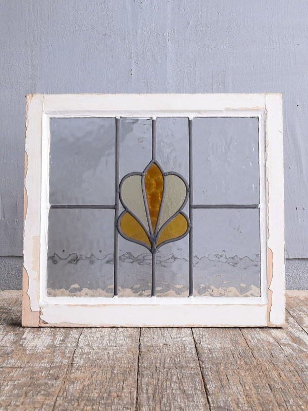 イギリス アンティーク ステンドグラス 幾何学 11919