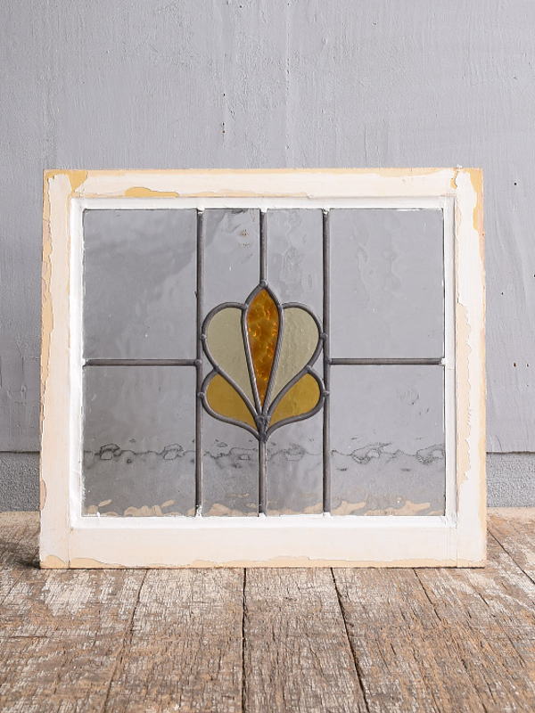 イギリス アンティーク ステンドグラス 幾何学 11922