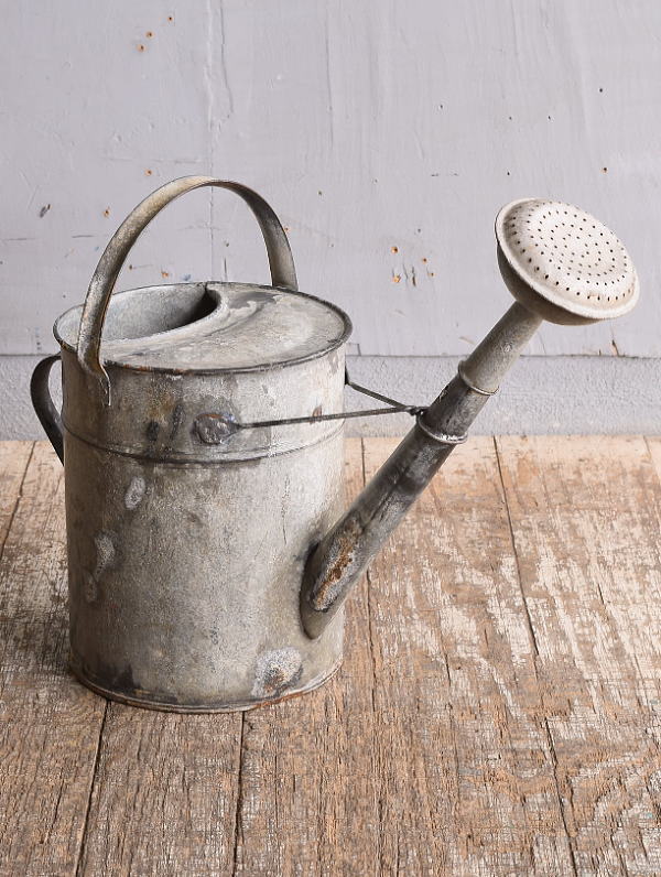 イギリス アンティーク ブリキ製 ジョウロ ガーデニング 12054