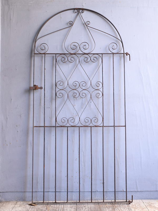 イギリスアンティーク アイアンフェンス ゲート柵 ガーデニング 12196