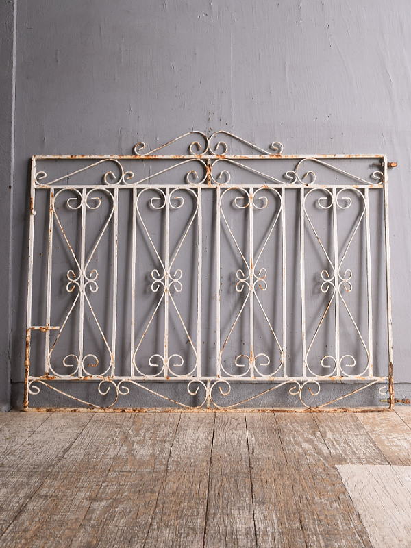 イギリスアンティーク アイアンフェンス ゲート柵 ガーデニング 12244