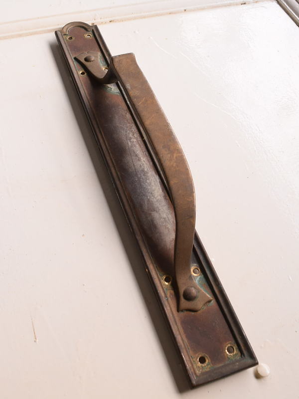 イギリス アンティーク 真鍮 ドアハンドル 建具金物 取っ手　12313