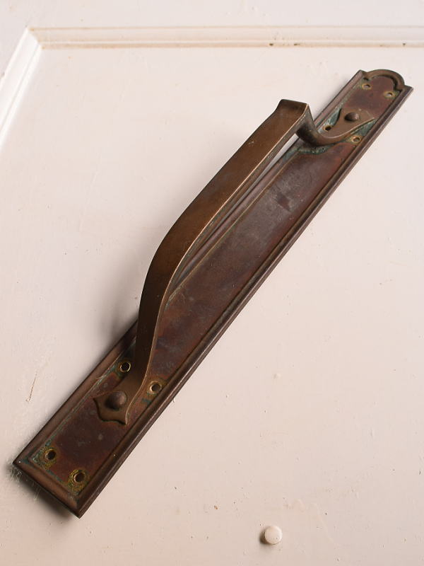 イギリス アンティーク 真鍮 ドアハンドル 建具金物 取っ手　12314