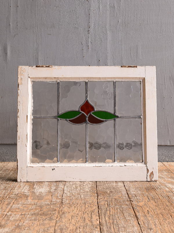 イギリス アンティーク ステンドグラス 幾何学 12468