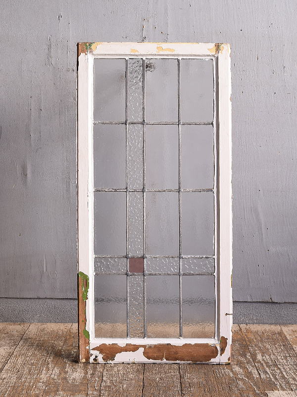 イギリス アンティーク ステンドグラス 幾何学 12776