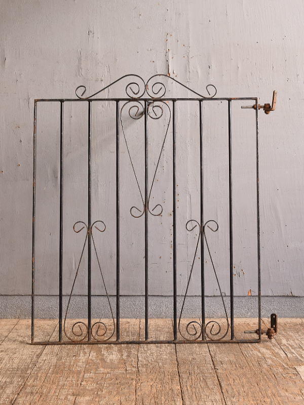イギリス アンティーク アイアンフェンス ゲート柵 12812