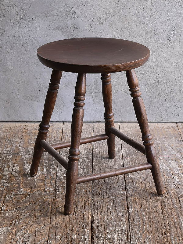 イギリス アンティーク家具 木製スツール　 椅子 12888