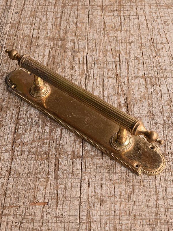 イギリス アンティーク 真鍮 ドアハンドル 建具金物 取っ手　13028