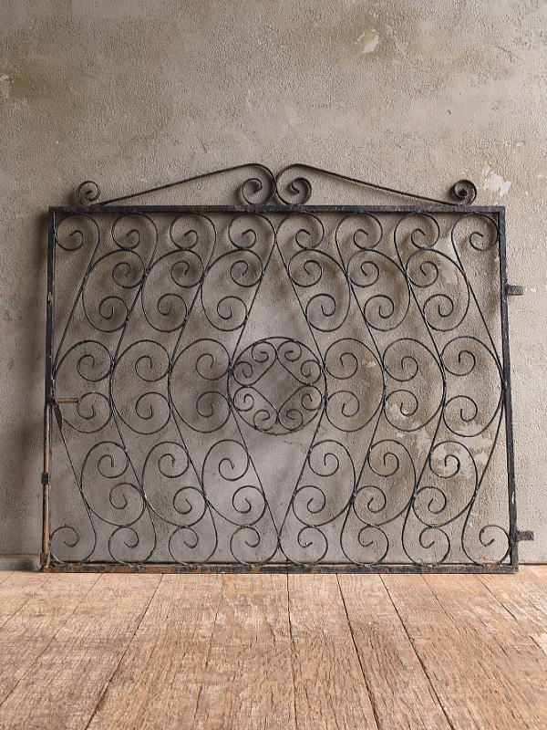 イギリスアンティーク アイアンフェンス ゲート柵 ガーデニング 13265