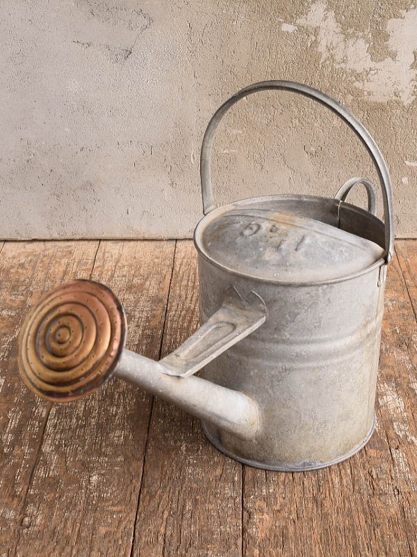 イギリス アンティーク ブリキ製 ジョウロ ガーデニング 13322