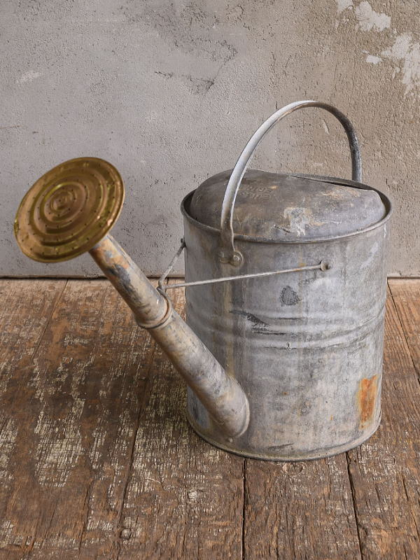 イギリス アンティーク ブリキ製 ジョウロ ガーデニング 13326