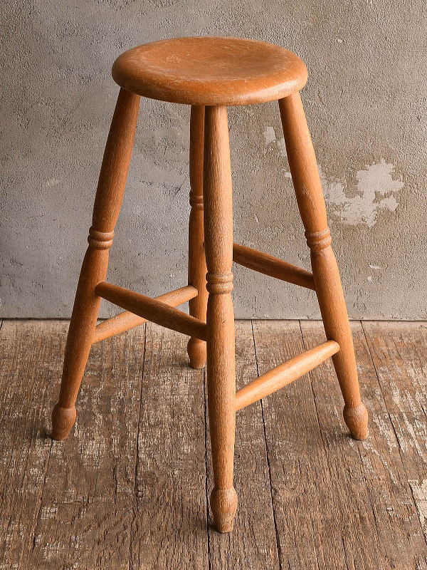 イギリス アンティーク家具 木製スツール 椅子 13372