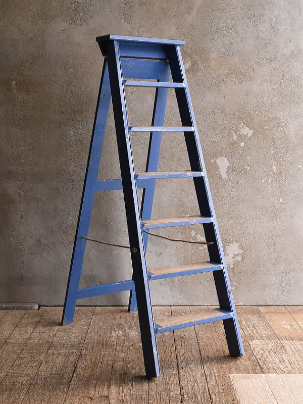 イギリス アンティーク ステップラダー 脚立 ディスプレイ 13447