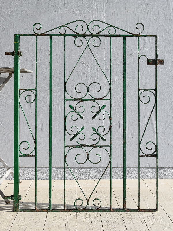 イギリス アンティーク アイアンフェンス ゲート柵 ガーデニング 7919