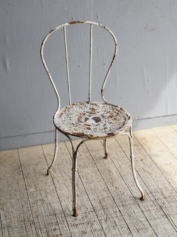 フレンチ アンティーク アイアンガーデンチェア ガーデニング 8470