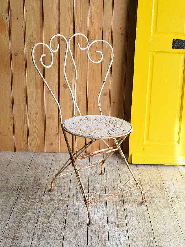 フレンチ アンティーク アイアンガーデンチェア ガーデニング 8907