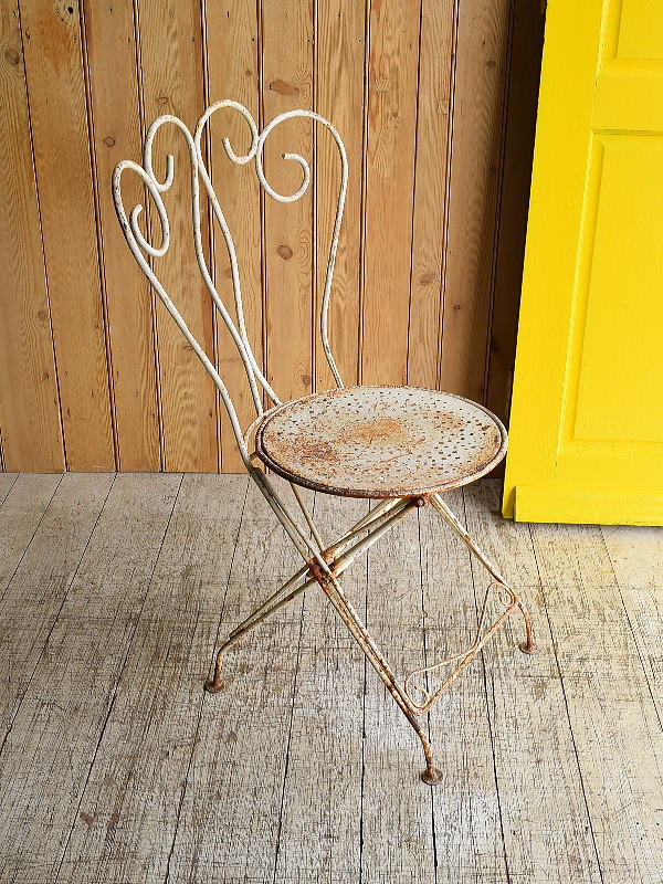 フレンチ アンティーク アイアンガーデンチェア ガーデニング 8908