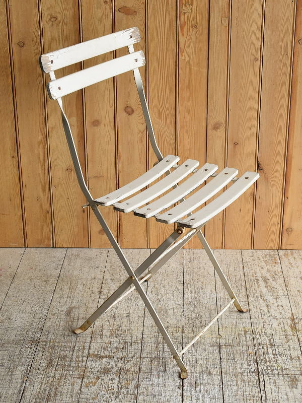 フレンチ アンティーク フォールディング ガーデンチェア 椅子 31