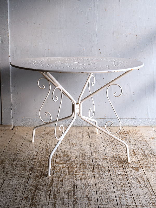 フレンチ アンティーク アイアン ガーデンテーブル 9133