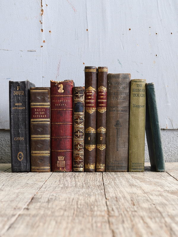 イギリス アンティーク ブック 本 洋書 9冊セット ディスプレイ 10320 