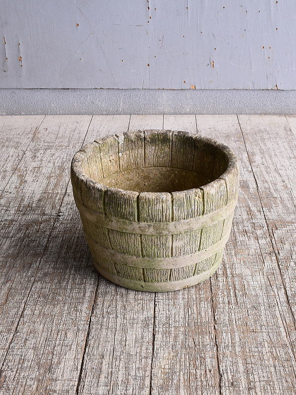 イギリス　アンティーク　セメント製　プランター　植木鉢　10782