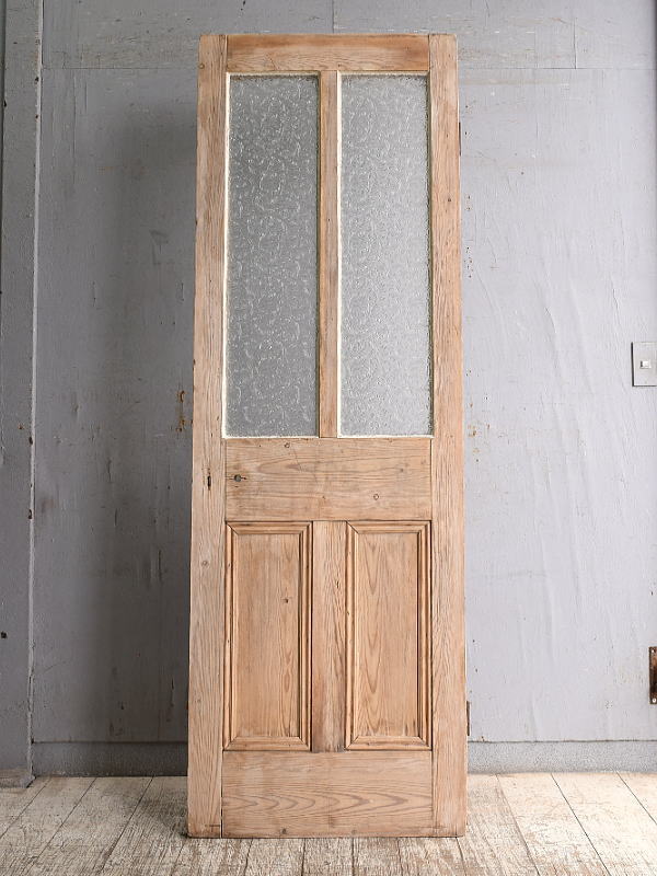 イギリス アンティーク ガラス入りドア 扉 建具 10790