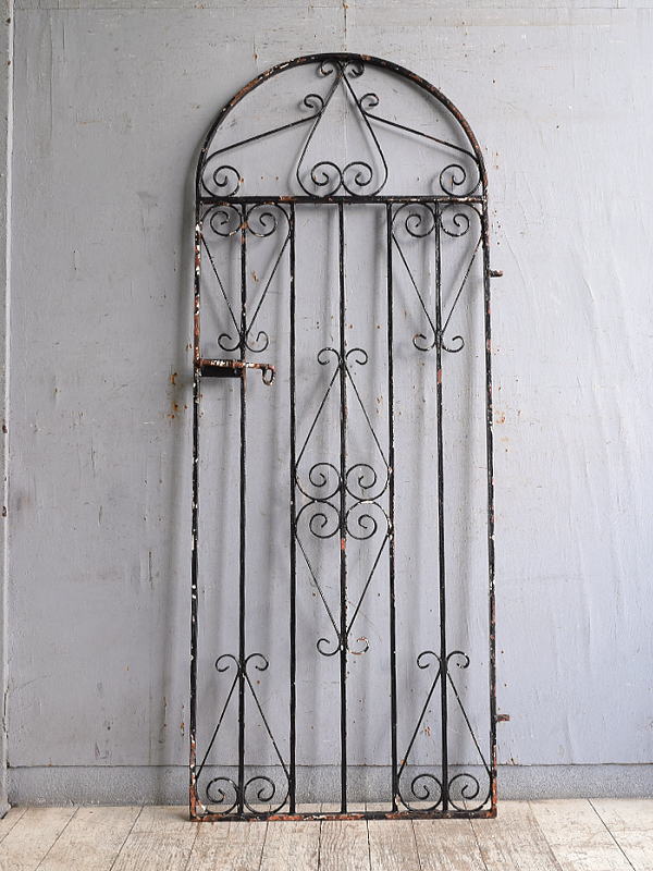 イギリスアンティーク アイアンフェンス ゲート柵 ガーデニング 10852