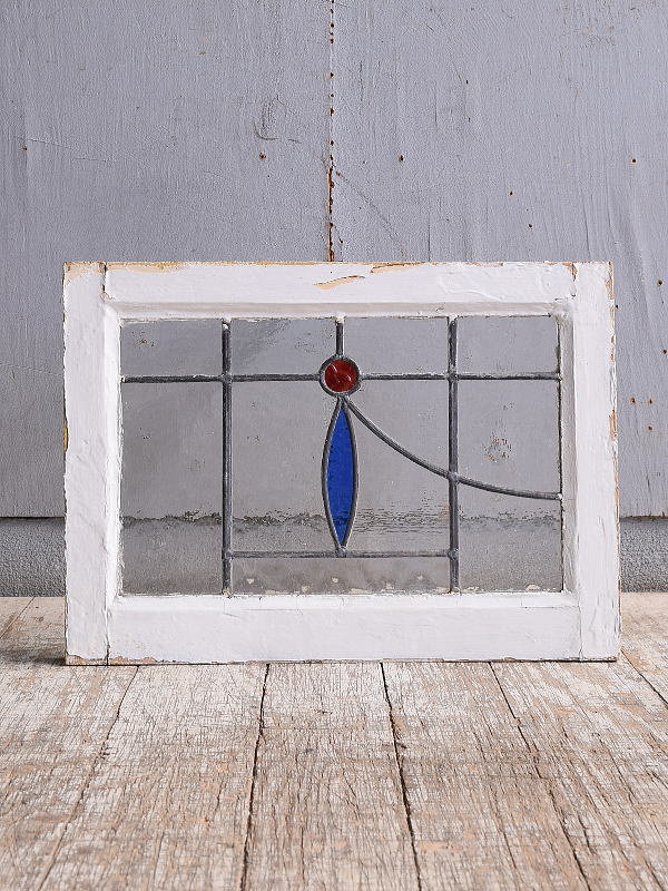 イギリス アンティーク ステンドグラス 幾何学 10895