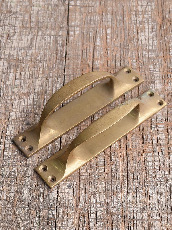 イギリス アンティーク 真鍮 ドアハンドル×2 建具金物 取っ手　10943