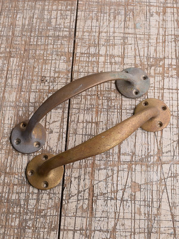 イギリス アンティーク 真鍮 ドアハンドル×2 建具金物 取っ手 10944