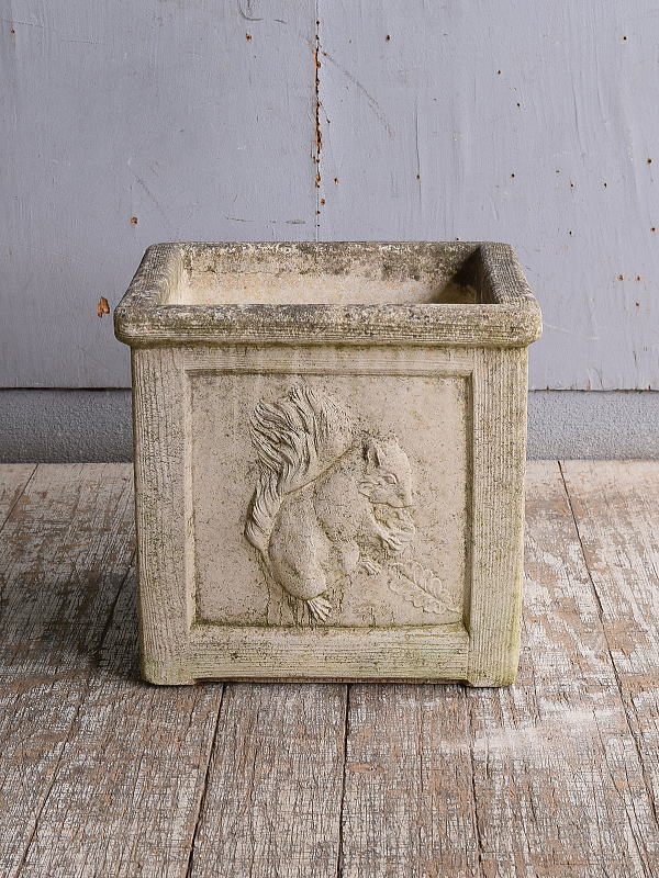 イギリス アンティーク セメント製 プランター 植木鉢 10984