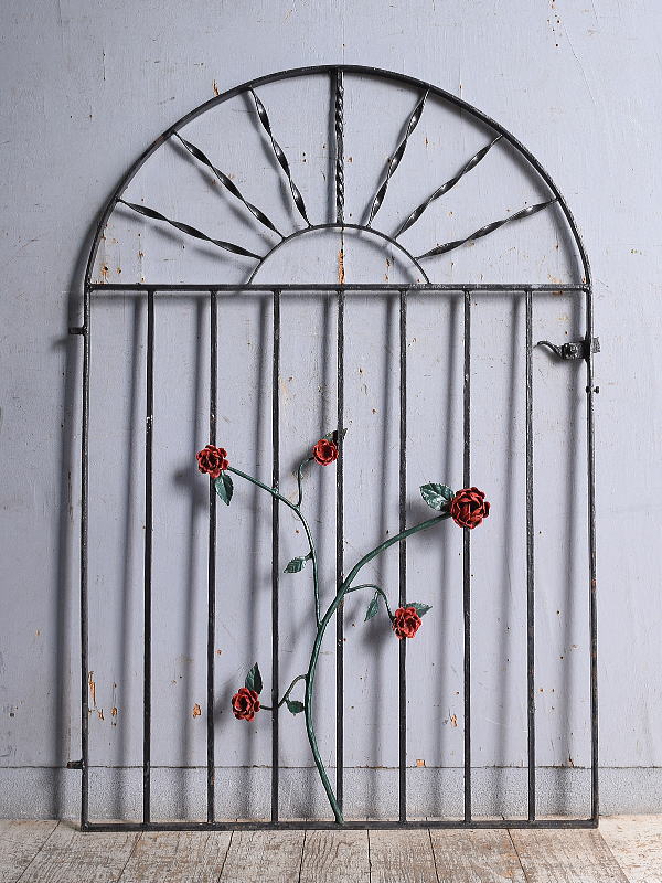 イギリスアンティーク アイアンフェンス ゲート柵 ガーデニング 11088