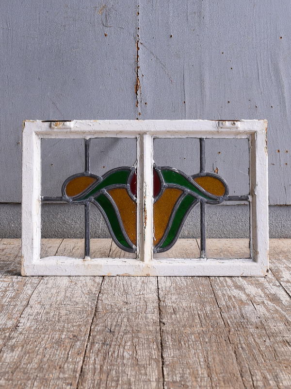 イギリス アンティーク ステンドグラス 幾何学 11111