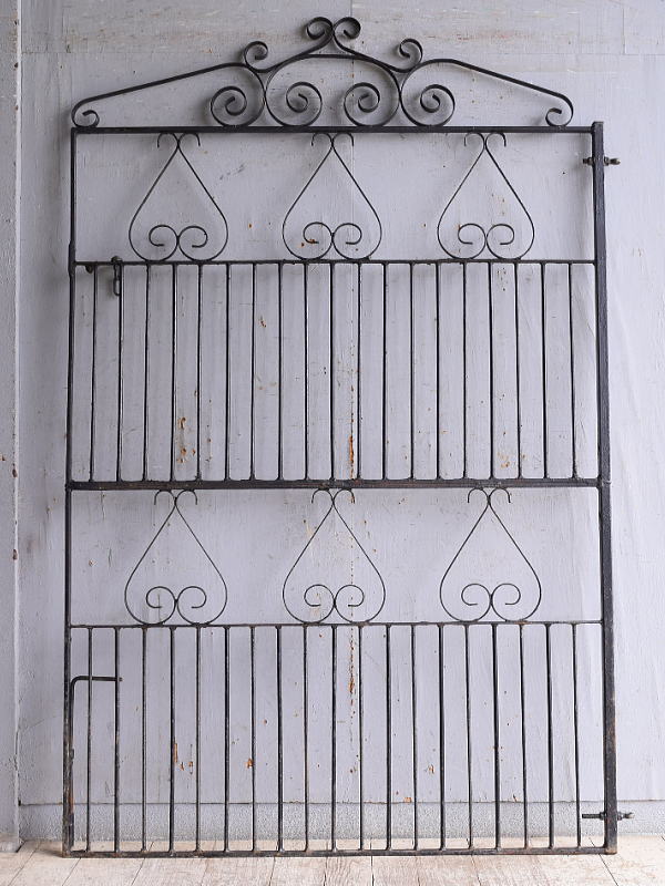 イギリスアンティーク アイアンフェンス ゲート柵 ガーデニング 11197