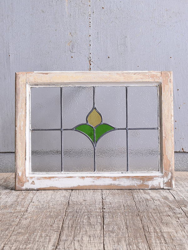 イギリス アンティーク ステンドグラス 幾何学 11260