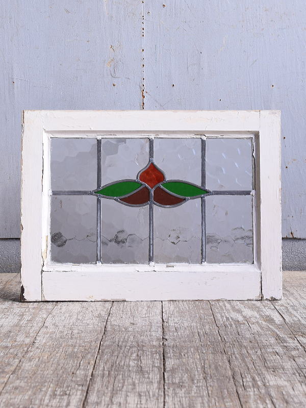 イギリス アンティーク ステンドグラス 幾何学 11295