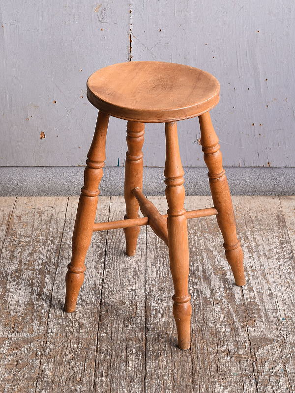 イギリス アンティーク家具 木製スツール 椅子 11392