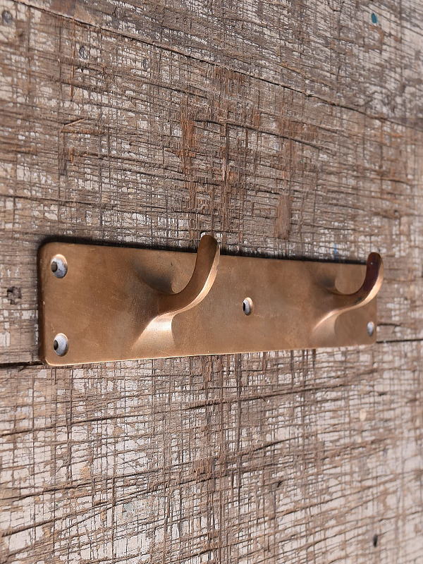 イギリス　 アンティーク　壁掛けフック 2連 11410