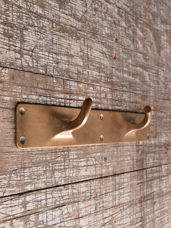 イギリス　 アンティーク　壁掛けフック 2連 11411