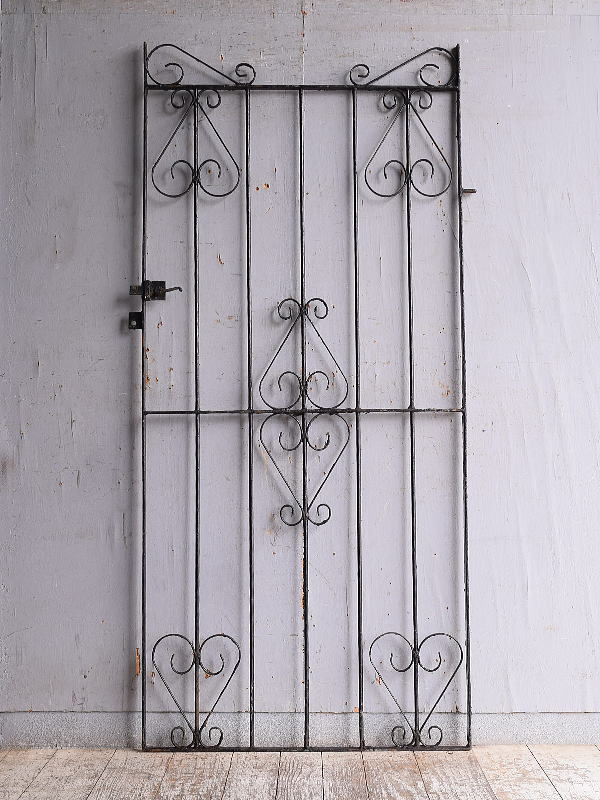 イギリスアンティーク アイアンフェンス ゲート柵 ガーデニング 11488