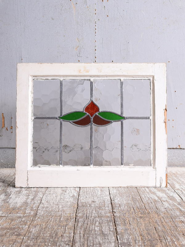 イギリス アンティーク ステンドグラス 幾何学 11609