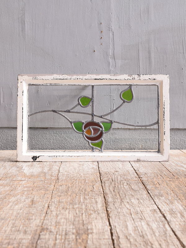 イギリス アンティーク ステンドグラス 幾何学 11626