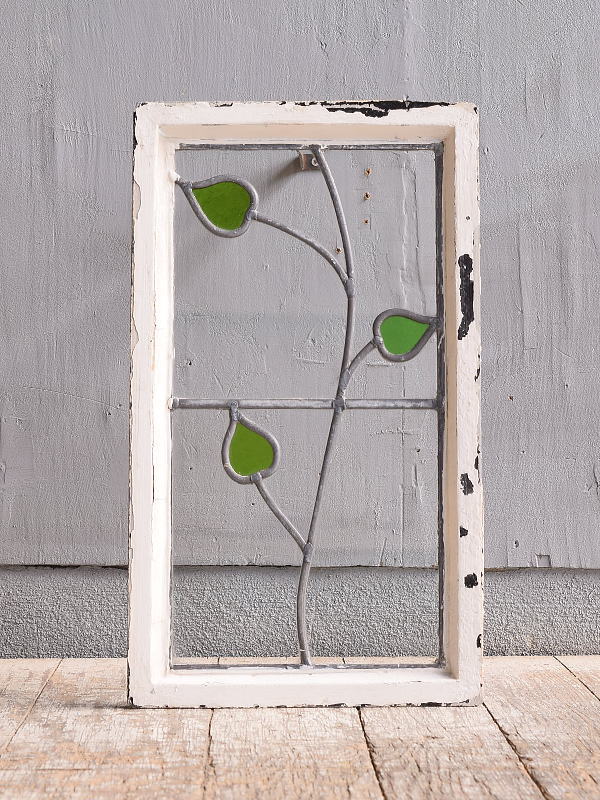 イギリス アンティーク ステンドグラス 幾何学 11629