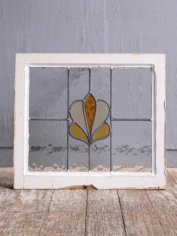 イギリス アンティーク ステンドグラス 幾何学 11921